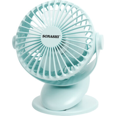 2-In-1 Desk And Clip Fan With 360° Rotary Function SRF-104N Blue
