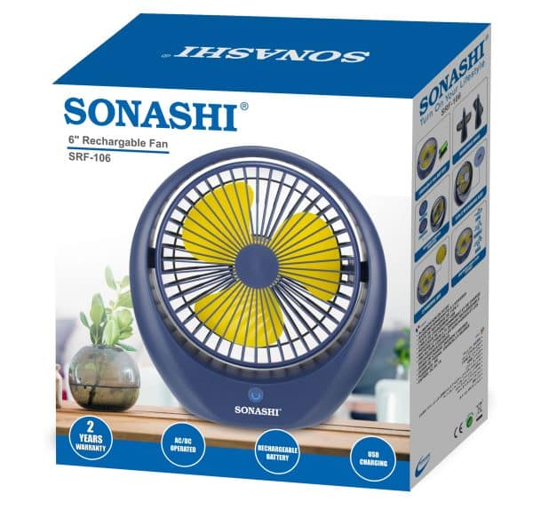 Rechargeable and portable fan